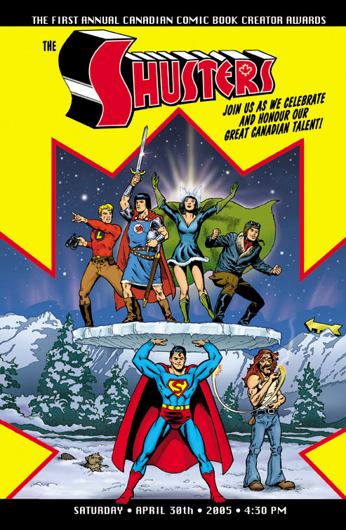 Freelance, Prince Valiant, Nelvana, Johnny Canuck, Superman and Harold Hedd adorned our first Hall of Fame print.