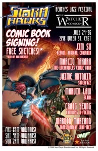 StormHawksJazz Storm Hawks Comic Book Signing at The Watcher Comics