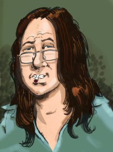 Gene Day portrait by Dave Sim, colours by Keiren Smith